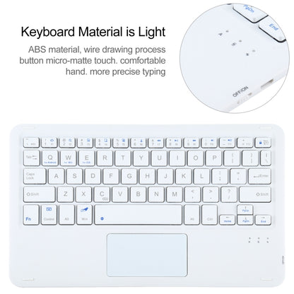 White tablet Bluetooth keyboard with large touchpad for keyboard case