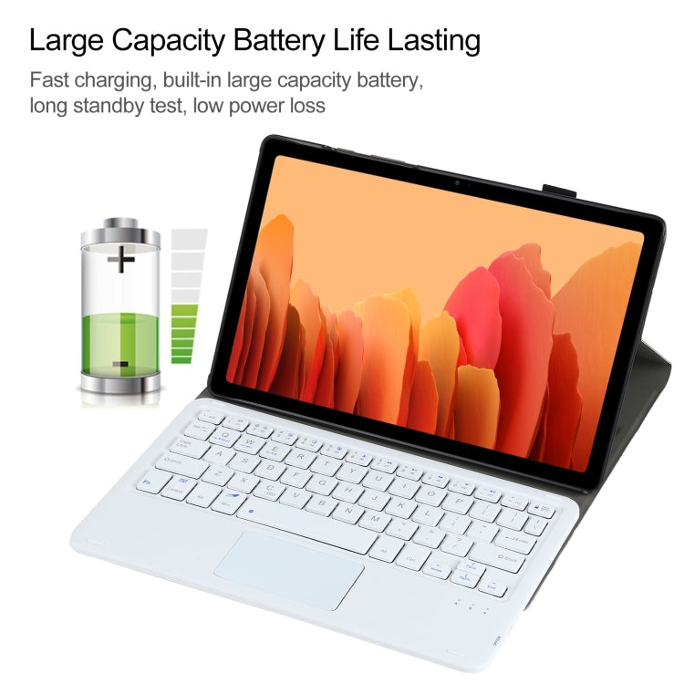 White tablet keyboard case with built-in stand and detachable Bluetooth keyboard