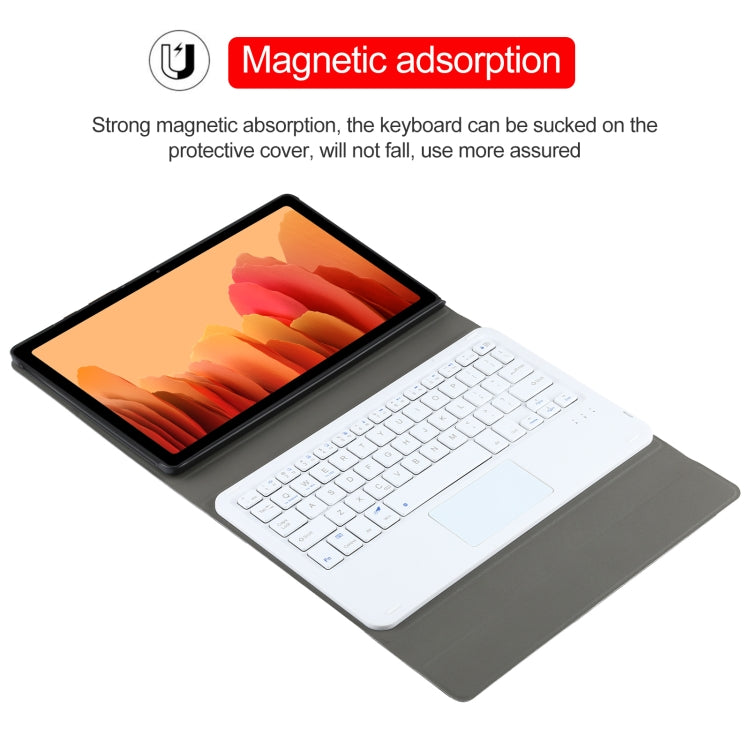 Black tablet keyboard case with detachable keyboard and touchpad