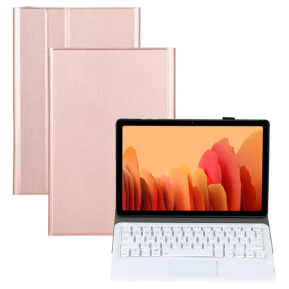 Rose gold detachable Bluetooth keyboard tablet case with touchpad and stand