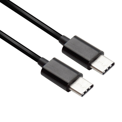 USB-C to USB-C male connector ends on black coiled spring charging cable