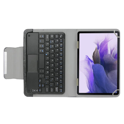 Black tablet keyboard case opened: built-in keyboard and stand for 7-inch tablet