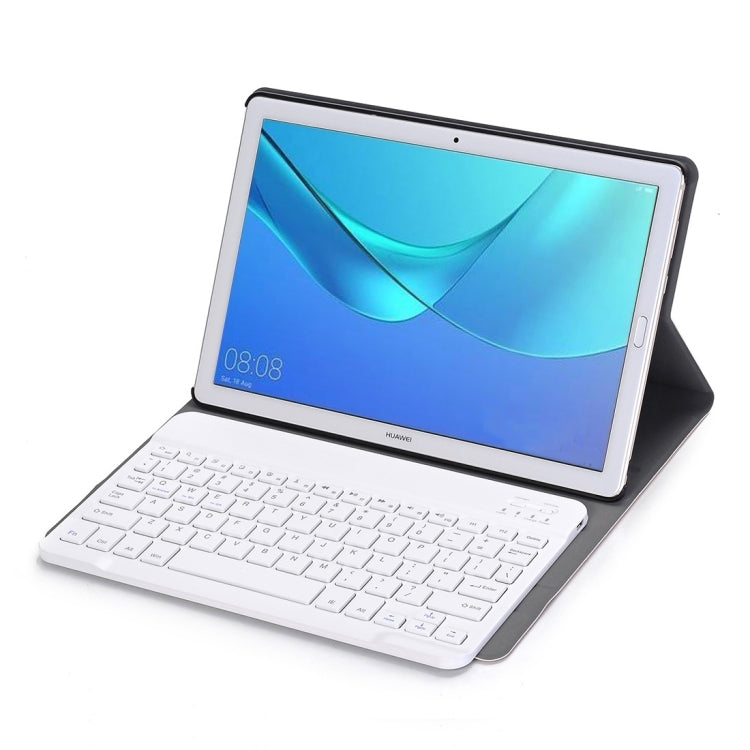 Detachable Bluetooth keyboard tablet case with stand, tablet screen and white keyboard