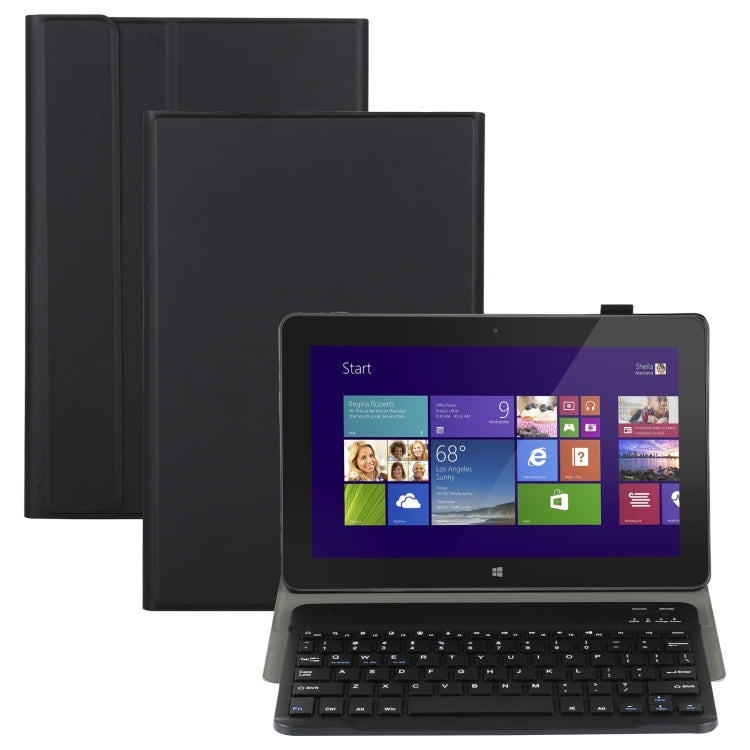 Removable keyboard and protective tablet case, black with black keys