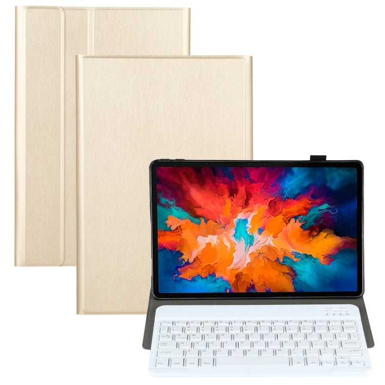 2-in-1 removable Bluetooth keyboard with folio tablet case, gold with detachable keyboard