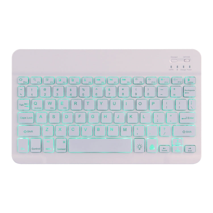 2-in-1 Bluetooth keyboard with removable case, rose/pink folio and teal backlit keys