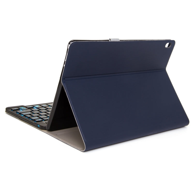 Navy folio tablet stand case with keyboard attached