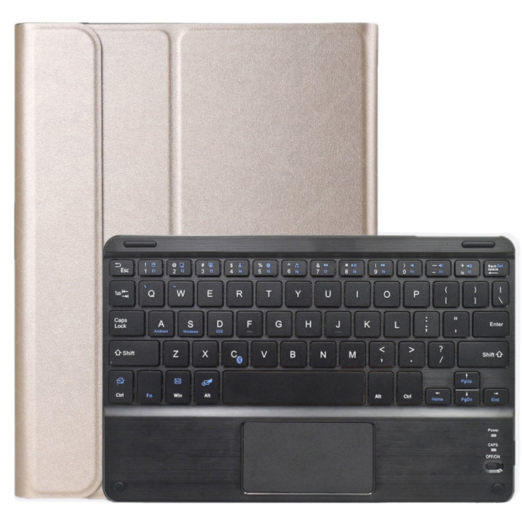 Light rose tablet case with detachable Bluetooth keyboard and touchpad