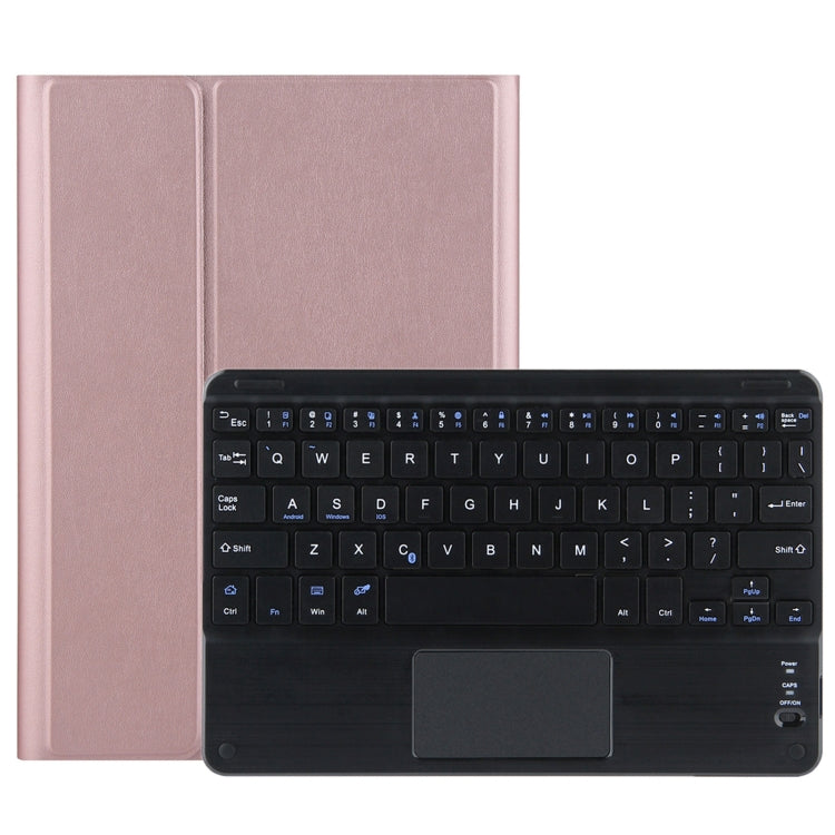 Rose gold tablet case with removable Bluetooth keyboard and touchpad