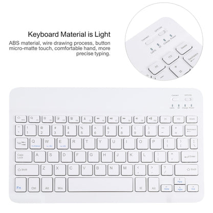 White detachable Bluetooth keyboard with slim keys and trackpad area