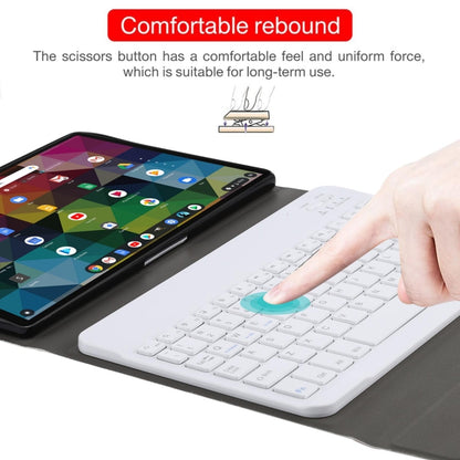 2-in-1 Bluetooth keyboard tablet case with removable white keyboard and black cover