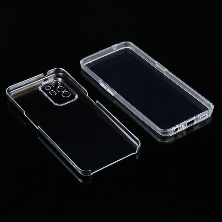 Clear TPU phone case front and back cover with camera cutout and button openings