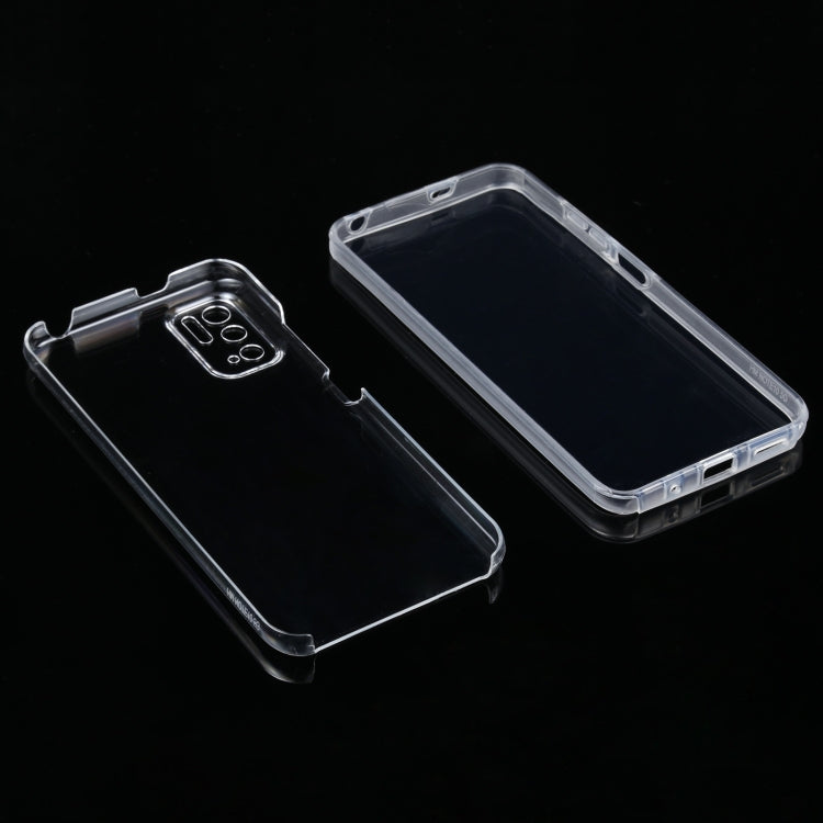 Clear protective phone case set for Xiaomi Redmi Note 10 5G, back cover and frame pieces