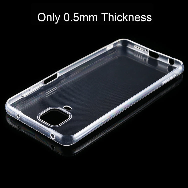 Clear TPU phone case showing thin bottom cutouts for ports and speaker