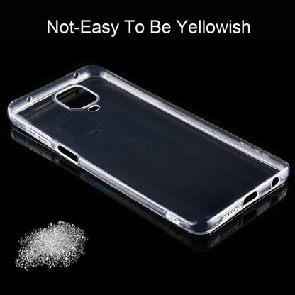Transparent TPU phone case with smooth edges and opening for buttons and ports
