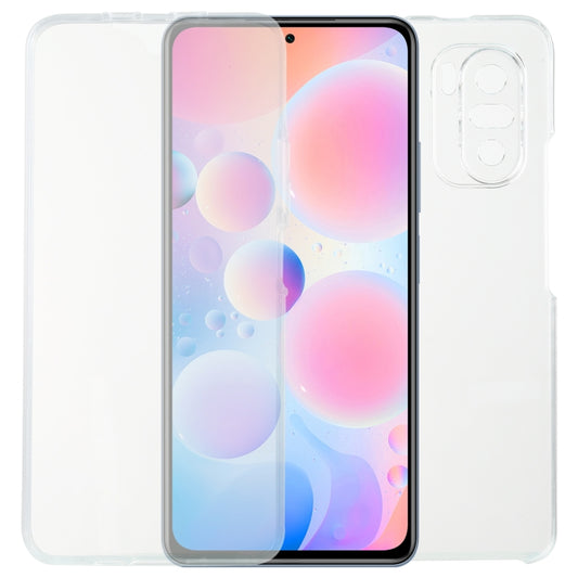 Ultra-thin transparent phone case with camera and side cutouts, front and back coverage