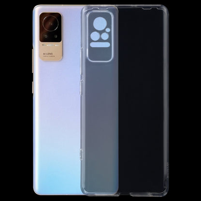 Transparent TPU phone case for Xiaomi Civi with camera cutouts, clear blue-tinted back.