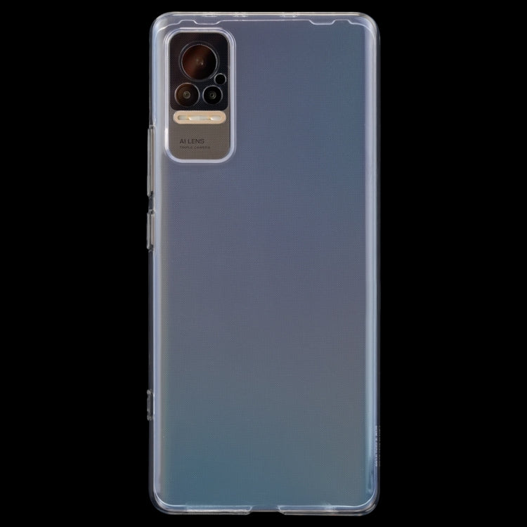 Transparent TPU phone case for Xiaomi Civi, slim clear shell with camera cutout and openings.