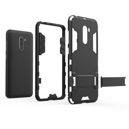 Dark shockproof phone case with holder clip, open design and camera cutout