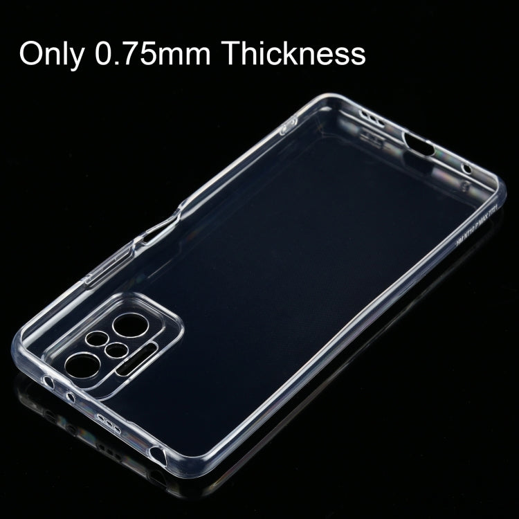 0.75mm clear TPU case for Xiaomi Redmi Note 10 Pro, slim edge and ports