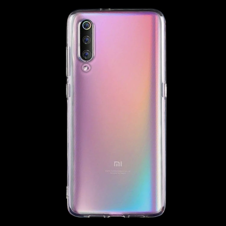 Clear TPU phone case with iridescent back, camera cutouts, for Xiaomi Mi 9