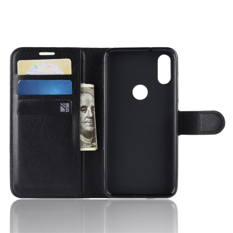 Black wallet flip leather phone case with card slots and cash pocket