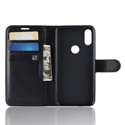 Black wallet flip leather phone case with card slots and cash pocket