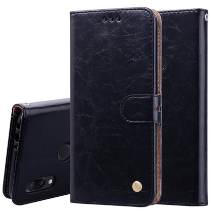 Flip leather wallet phone case for Xiaomi Redmi 7, black, with card slots and holder