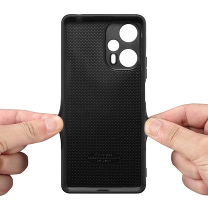 Black textured phone case with dual camera cutouts and side button openings