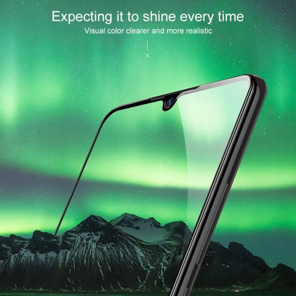 9D full-glue tempered glass screen protector on Redmi Note 8 Pro with clear display