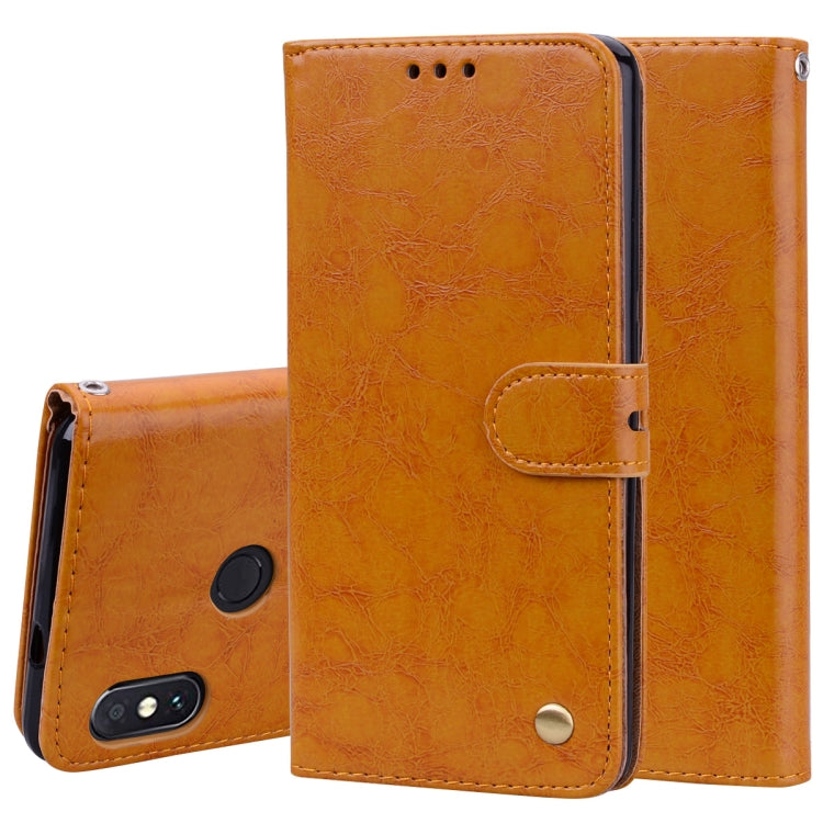 Orange flip leather wallet case with card slot openings and magnetic closure