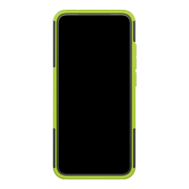 Green edge tire-texture shockproof phone case with cutouts for cameras and ports