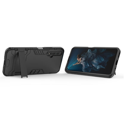 Black rugged shockproof case with holder stand, phone shown in protective shell