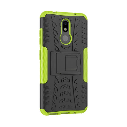 Nokia 3.2 tire texture shockproof case, neon green and dark gray, with holder