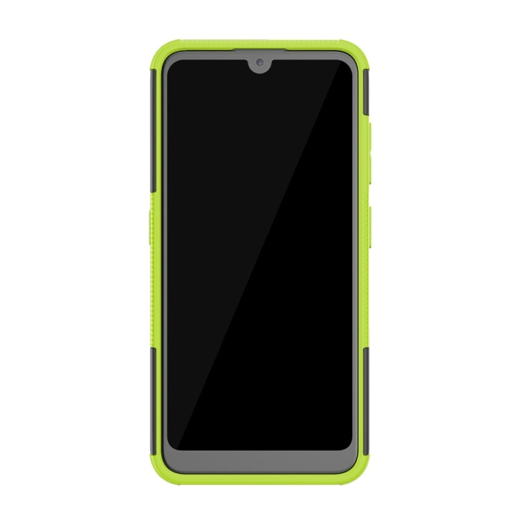 Nokia 3.2 tire texture shockproof case, neon green frame with camera cutout