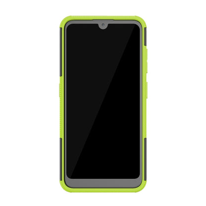 Nokia 3.2 tire texture shockproof case, neon green frame with camera cutout