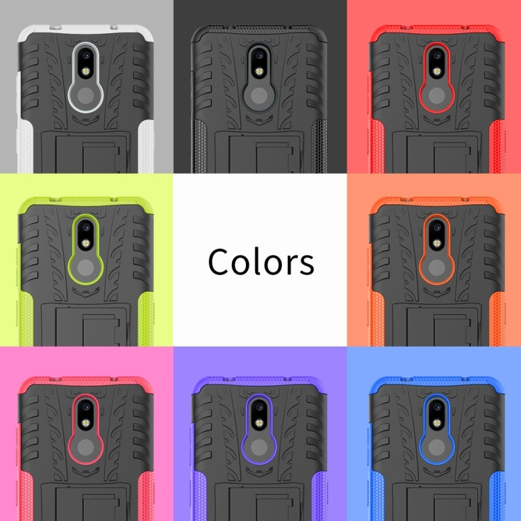 Tire texture TPU case color options shown in multiple colors, for Nokia 3.2