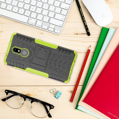 Nokia 3.2 tire texture shockproof case in neon green and dark gray