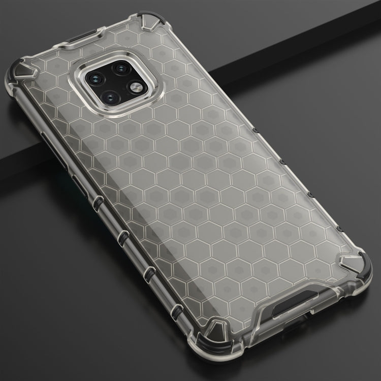 Clear honeycomb shockproof phone case with raised edges for Huawei Mate 20 Pro
