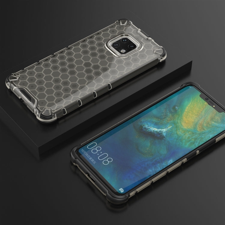 Silver honeycomb shockproof phone case with camera cutout for Huawei Mate 20 Pro
