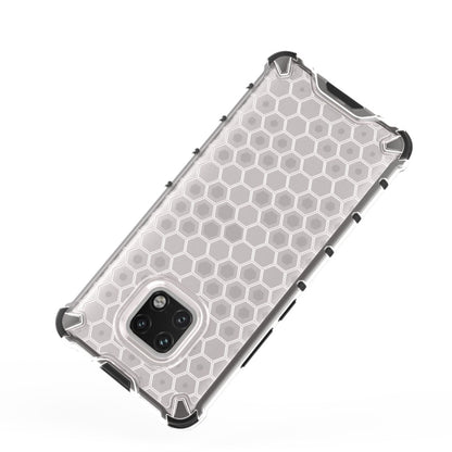 Light gray honeycomb shockproof phone case with camera cutout for Huawei Mate 20 Pro