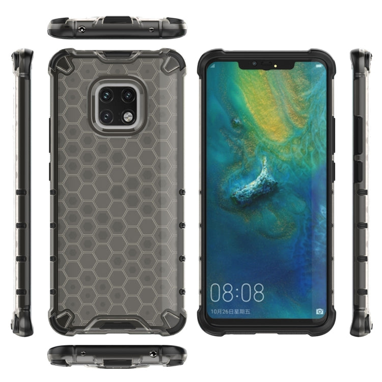 Black honeycomb shockproof phone case with side bumpers for Huawei Mate 20 Pro