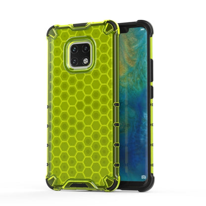 Neon green honeycomb shockproof TPU phone case with raised corners for Huawei Mate 20 Pro