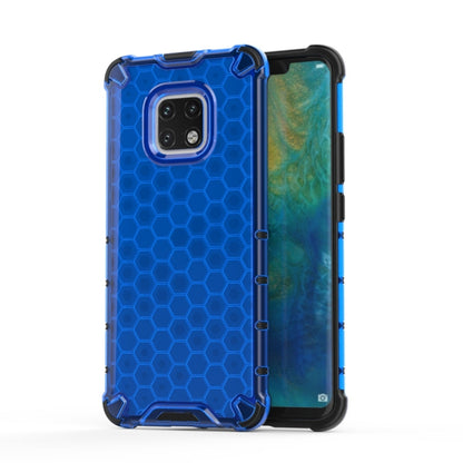 Blue honeycomb shockproof TPU phone case with raised corners for Huawei Mate 20 Pro