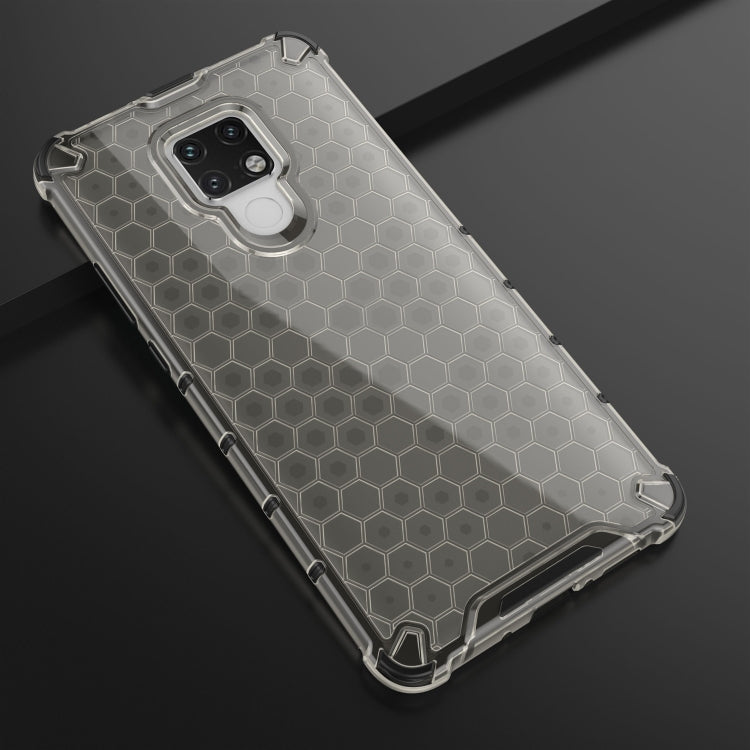 Shockproof honeycomb phone case with clear hex back and raised camera surround for Mate 20 X