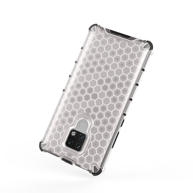 Shockproof honeycomb phone case with clear hex back and corner shock-absorbing bumpers for Mate 20 X