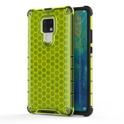 Shockproof honeycomb phone case with lime green hex back and shockproof TPU bumper for Mate 20 X