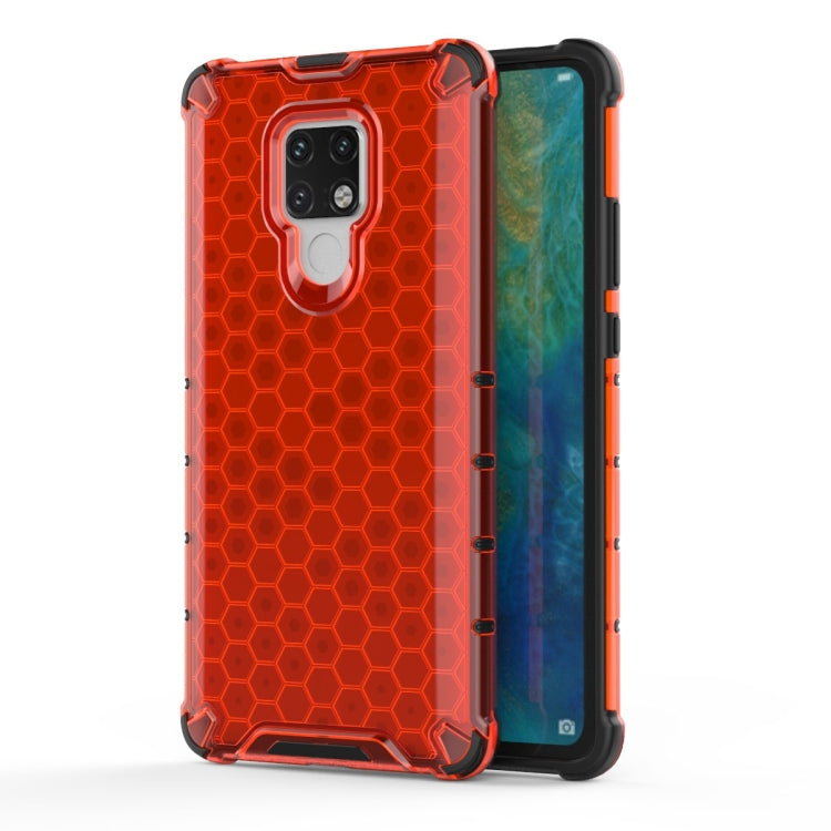 Shockproof honeycomb phone case with red hex back and shockproof TPU bumper for Mate 20 X
