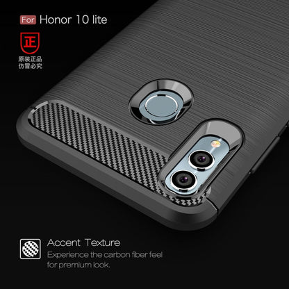 Black TPU case with carbon-fiber texture and circular fingerprint ring detail