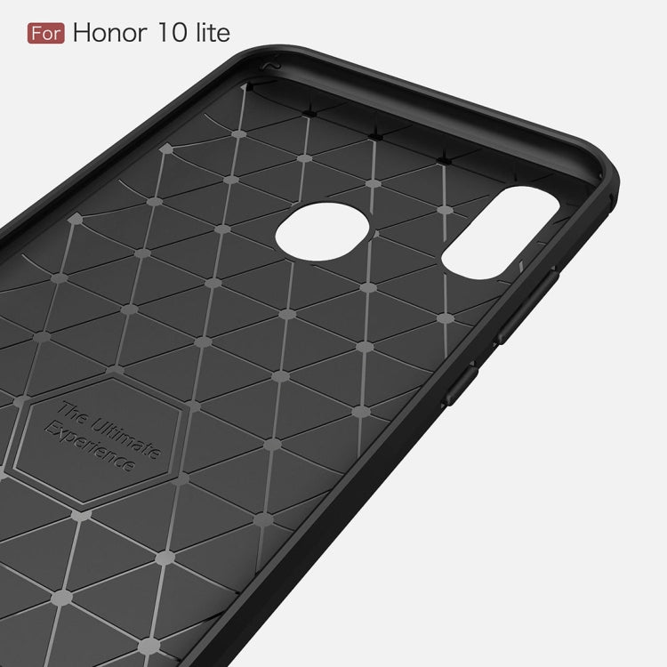 Black TPU phone case interior with geometric grid pattern and precise cutouts
